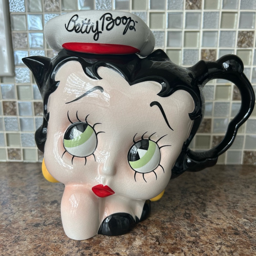Vintage Large Signed Paul Cardew Betty Boop Teapot, Designed in England